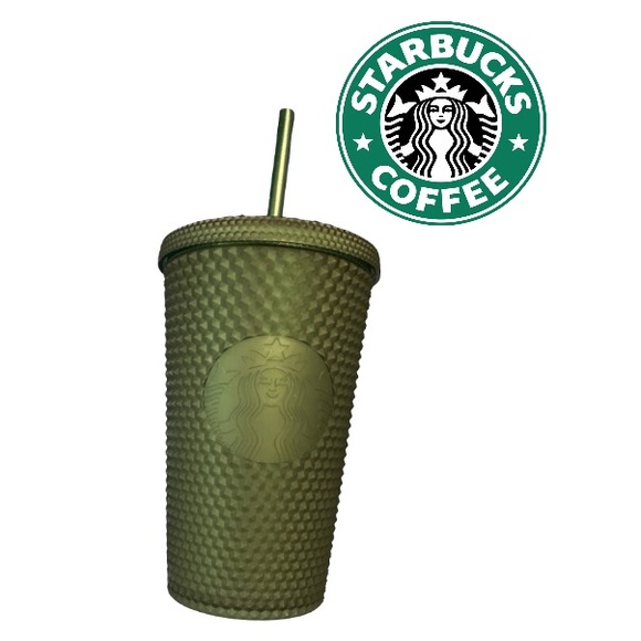 🆕 Dark Green Starbucks cup with straw 16oz w/Winnie the Pooh straw cover - Picture 2 of 6